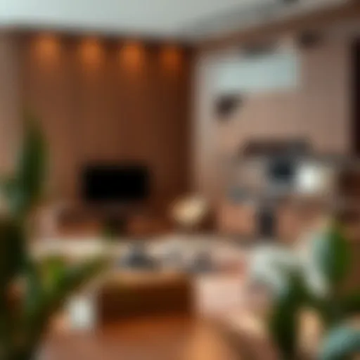 Contemporary furniture units showcasing modern design