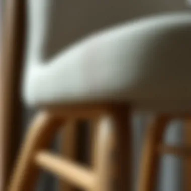 Detail view of materials used in Papatya model chair construction