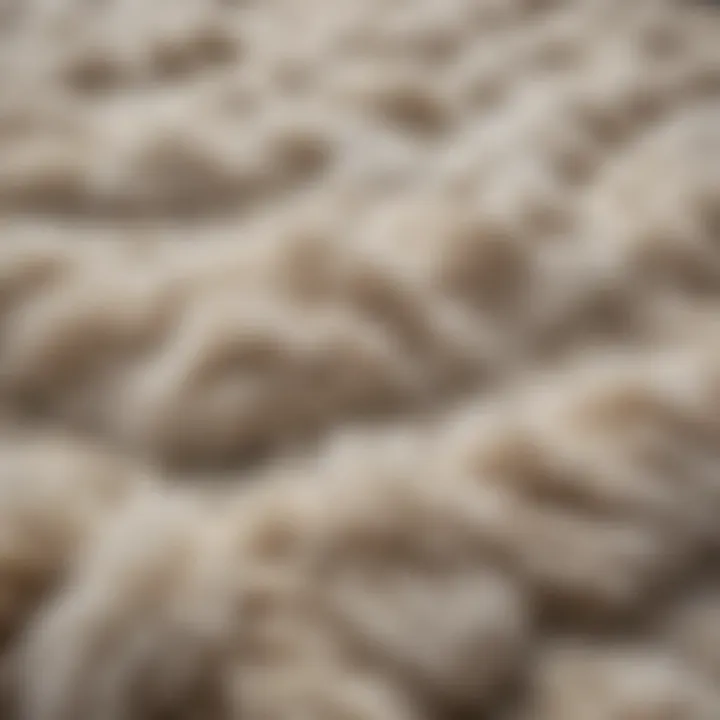 Close-up of plush rug texture showcasing softness