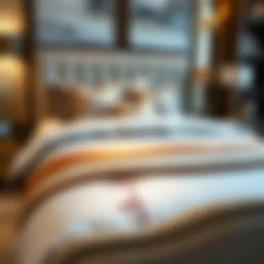 A luxurious photo-printed bedding set enhancing the bedroom decor.