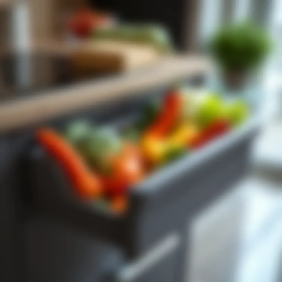 Stylish plastic drawer vegetable organizer
