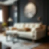 Elegant second-hand sofa bed showcasing stylish design