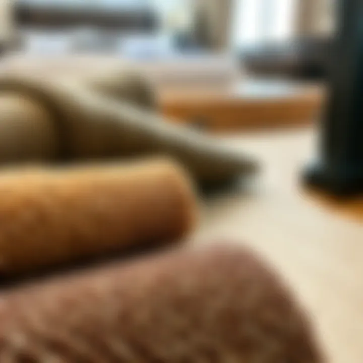 A selection of various carpet materials showcasing their textures and colors.