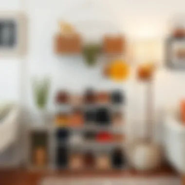 Functional shoe rack arrangement with personal touches