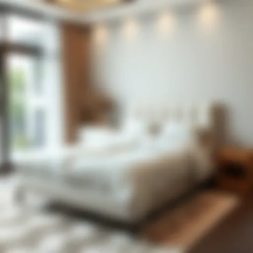 Elegant single bed with a fiber duvet showcasing modern design