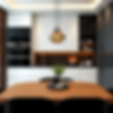 The harmony of modern kitchen design with black and white elements