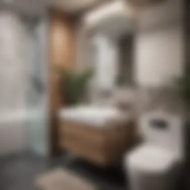 Optimal Space Utilization in Small Bathrooms Elegant small bathroom design showcasing optimal space utilization.