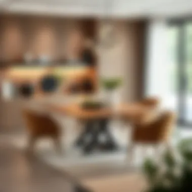 Innovative dining table with integrated storage solutions