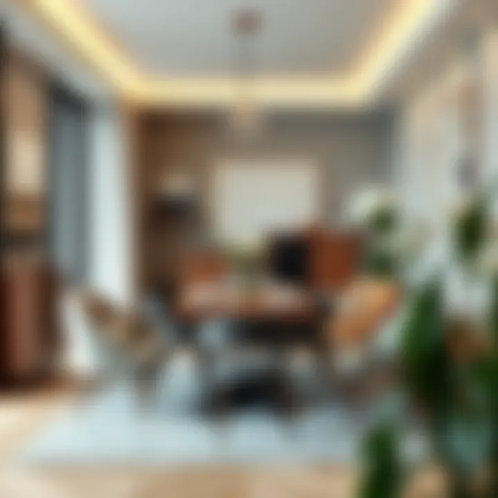 Aesthetic dining area showcasing a blend of styles and textures