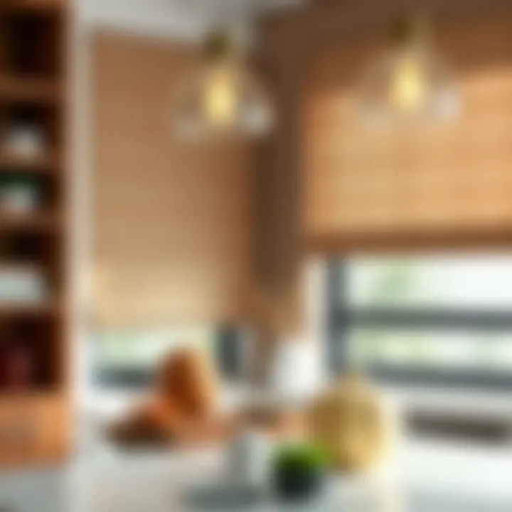 Various materials of roller blinds showcased