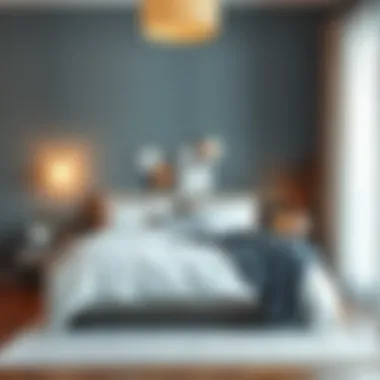 A stylish bedroom showcasing decor that complements fiber duvets