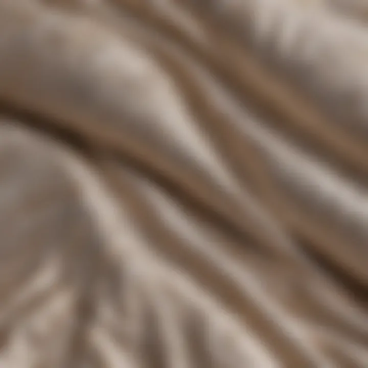 Close-up of fabric textures used in duvet covers