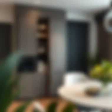 Stylish telescopic pantry cabinet contributing to home decor aesthetics