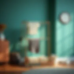 Elegant three-tiered laundry drying rack showcasing modern design