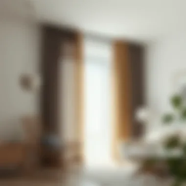 Tulle curtains enhancing natural light in a bright space