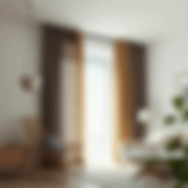 Tulle curtains enhancing natural light in a bright space