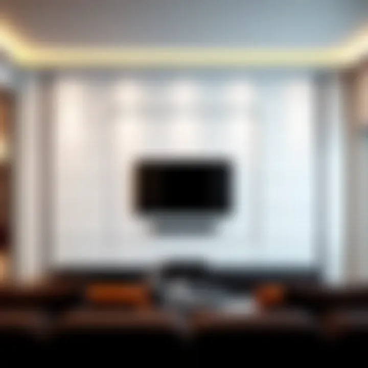 Modern minimalist TV setup with sleek lines