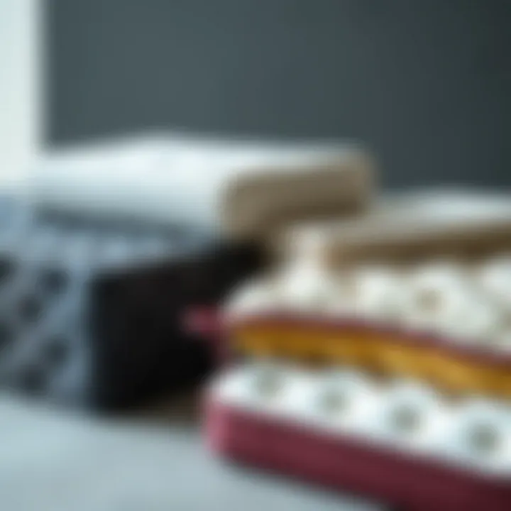 Different materials showcasing variety in sponge mattresses