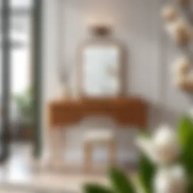 Elegant Vivense Makeup Vanity Elegant Vivense makeup vanity showcasing aesthetic design and functionality.