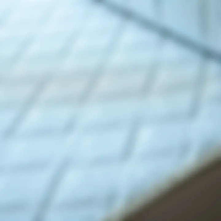 Waterproof single bed mattress protector with intricate fabric texture