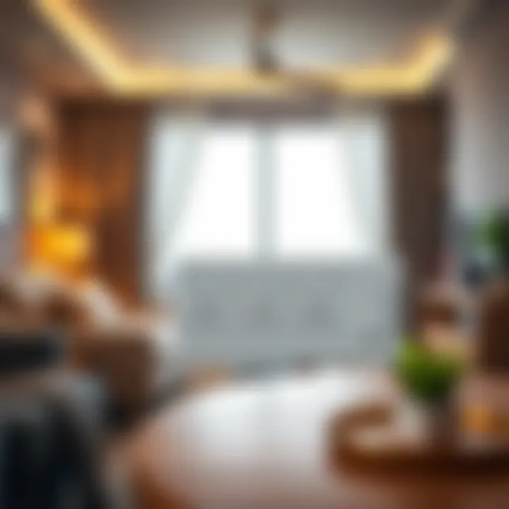 A wireless triple socket placed in a cozy home environment, emphasizing safety and convenience.