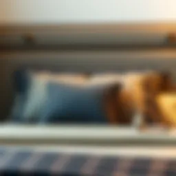 Elegant headboard cushion with intricate design