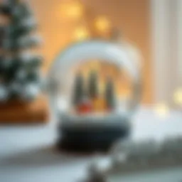 A beautifully crafted snow globe capturing a winter scene