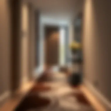 Elegant hallway runner showcasing modern design